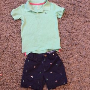 Carters polo shirt and matching shorts